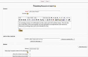 Setting up the summary to appear along with the resource 