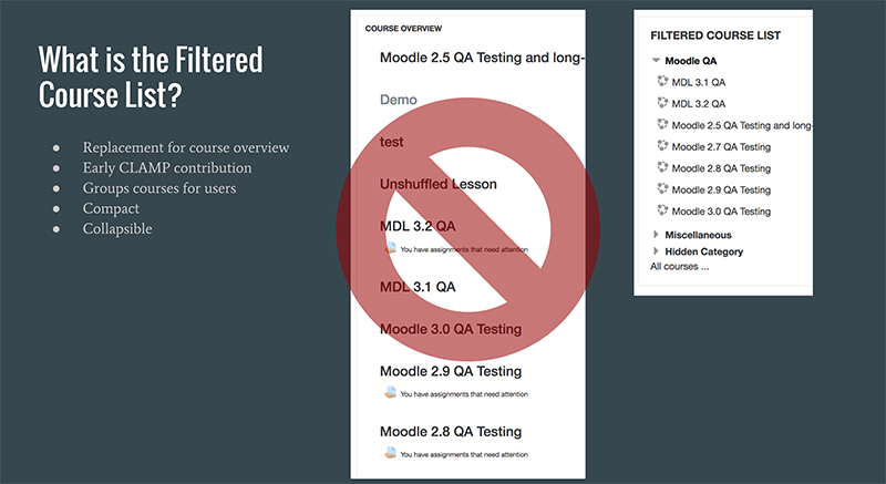 Filtered Course List Screenshot