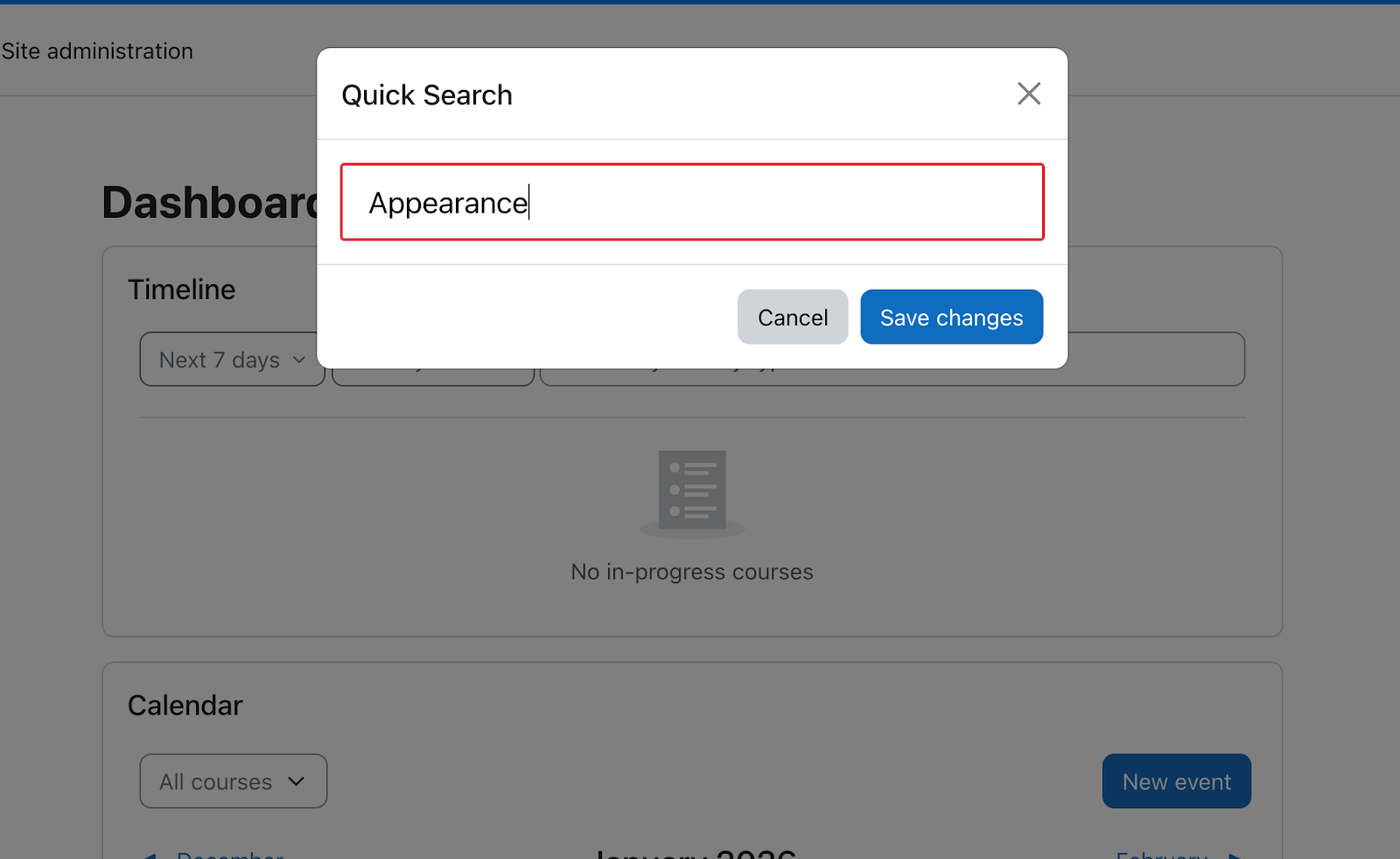 Search box with submit button